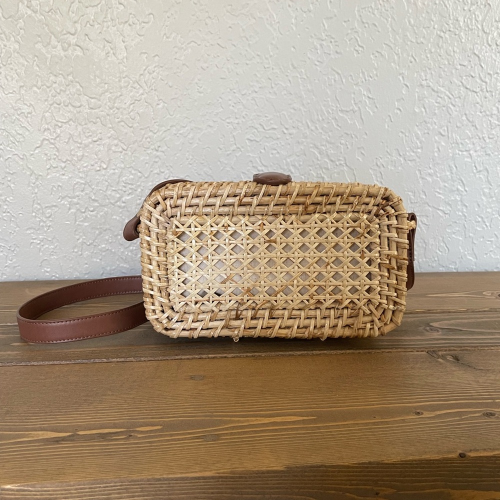 J. Crew Rattan Crossbody Bag